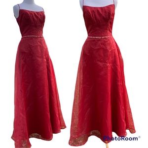 Stunning Vintage MORI LEE Fit & Flare Floor Length Formal Sleeveless dress Prom